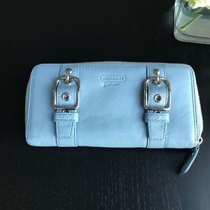 Coach Baby Blue Leather wallet